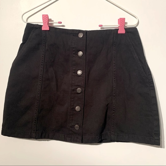 Wilfred Black Mini Skirt w/ buttons - Picture 1 of 4